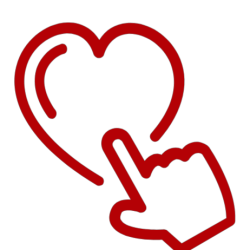 ícone coração botão inicial